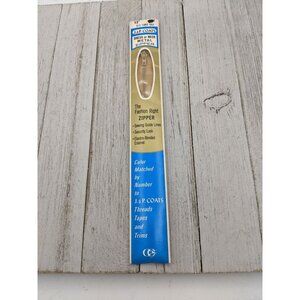 Vintage J&P Coats Dress or Neck Metal Zipper 12" Temple Gold 83-B